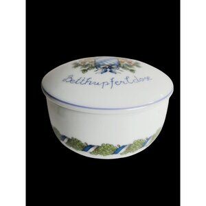 Vintage Trinket Box Bavarian Porcelain Lidded Weinstuben Mittenwald